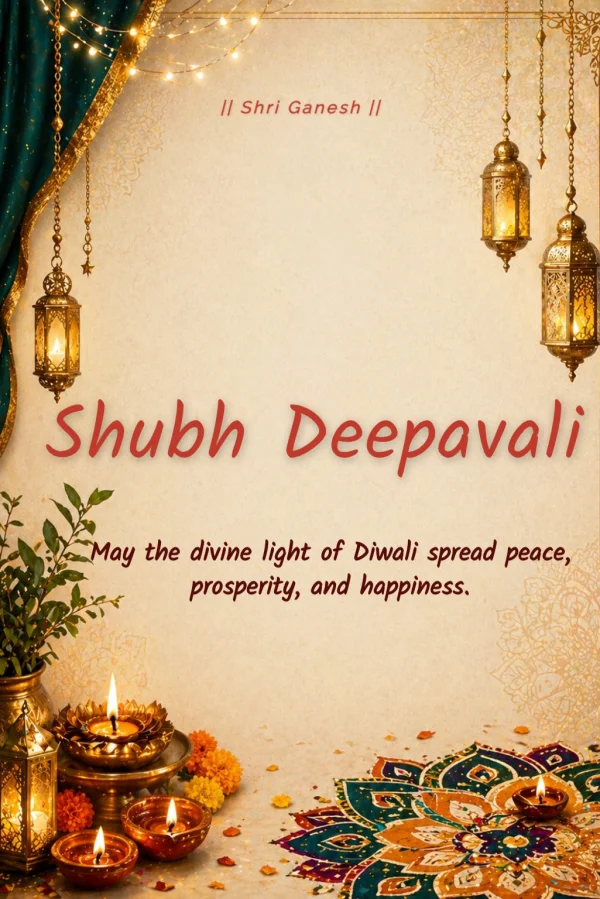 Festive Rangoli Diwali Night — Diwali invitation card template