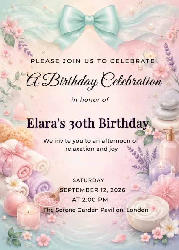 Pastel Special  Day Birthday Party Invitation Template — Birthday invitation card template