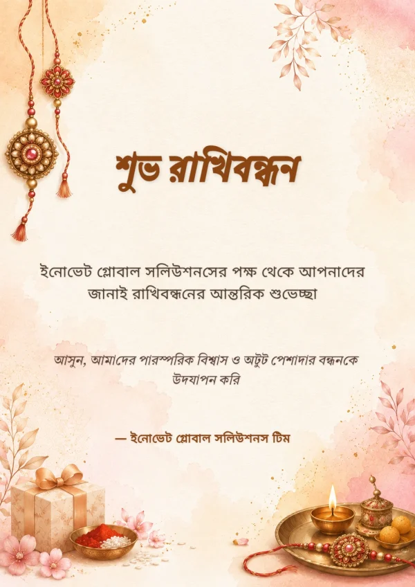 Floral Rakhi Bengali Raksha Bandhan Design — Raksha Bandhan invitation card template
